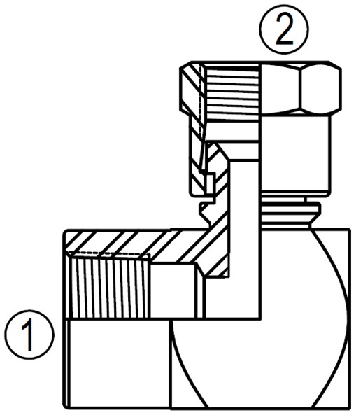 6503 90° Female Pipe/Swivel Elbow