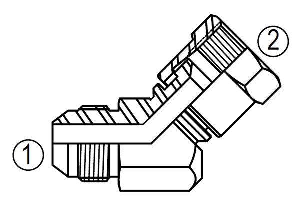 6502 45° Swivel Elbow