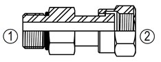 FF6402 Straight Thread/Swivel Adapter