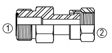 FF6504 Male ORFS / Female ORFS Swivel Union