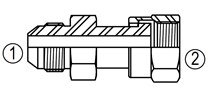 FF7504 37° Male JIC / ORFS Swivel Adapter