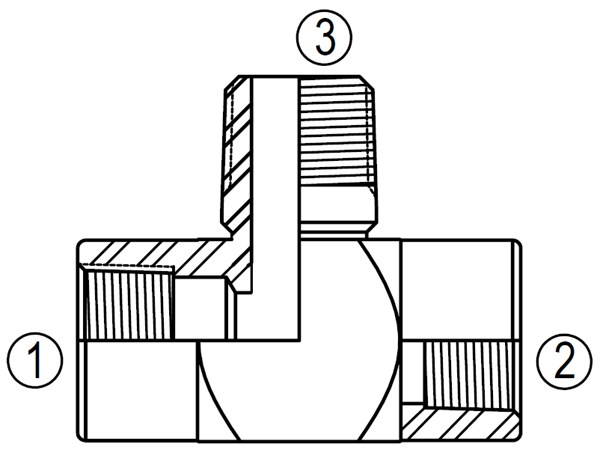 5604 Male Branch Pipe Tee