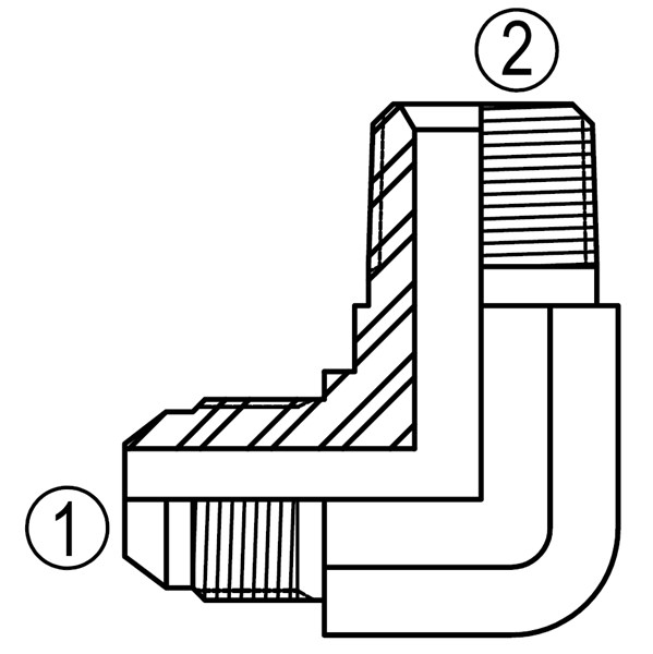 SS2501 90° Male Elbow