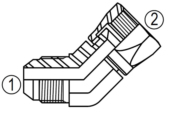 SS6502 45° Swivel Elbow