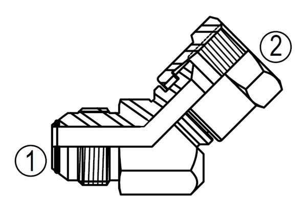 F6502 45° Swivel Elbow