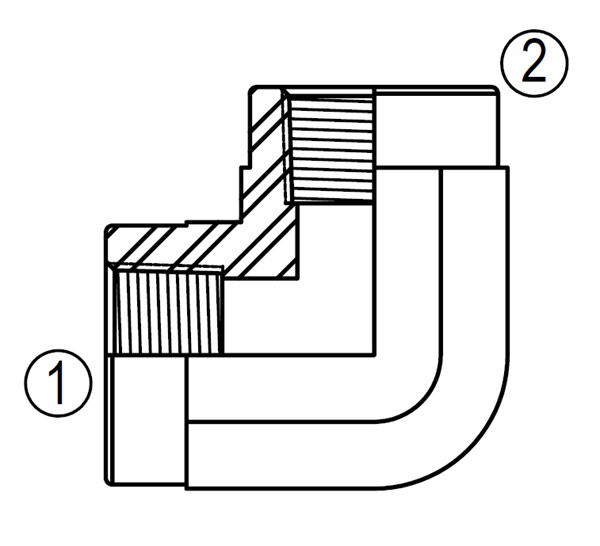 Brass - 3500F 90 Degree Female Pipe Elbow