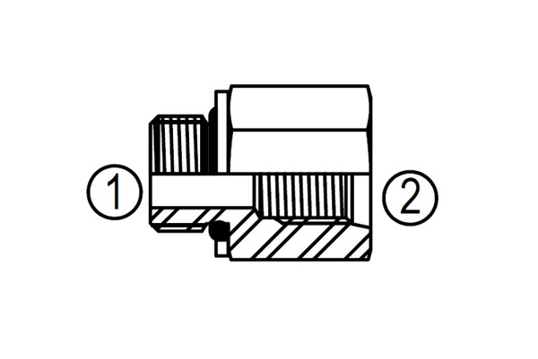 MBP6410-SAE Threaded Straight Fitting, BSPP Stud End to SAE Port