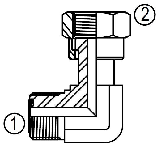 MFF6500 90 DEGREE SWIVEL ELBOW