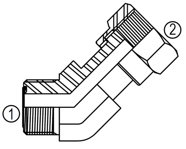 MFF6502 45 DEGREE SWIVEL ELBOW