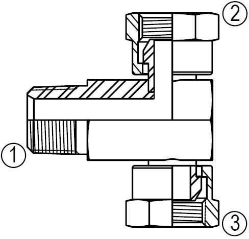 1601 Female Adapter Union to Male Pipe Branch