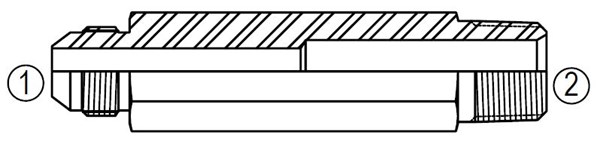 2404-L Male Long Connector
