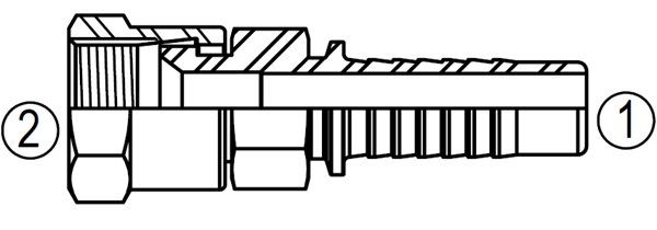 4305 Barbed Hose/Swivel Connector