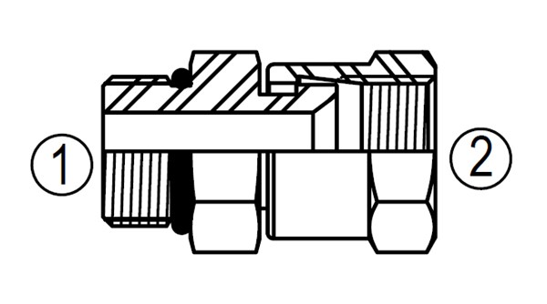6402 Straight Thread/Swivel Adapter